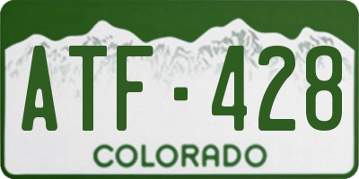 CO license plate ATF428