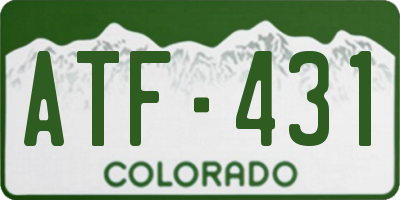 CO license plate ATF431