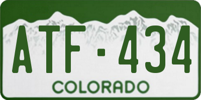 CO license plate ATF434