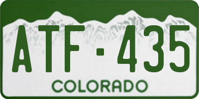CO license plate ATF435