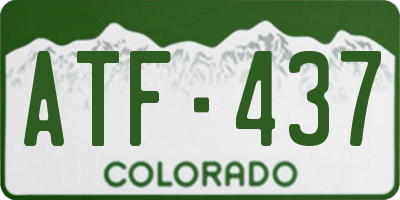 CO license plate ATF437
