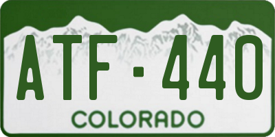 CO license plate ATF440