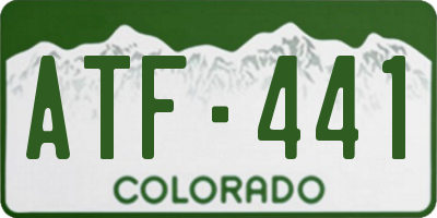 CO license plate ATF441