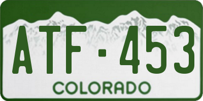 CO license plate ATF453