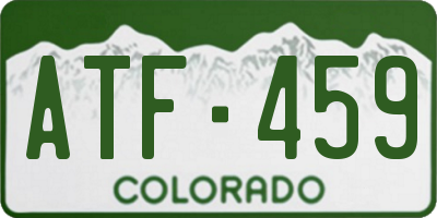 CO license plate ATF459