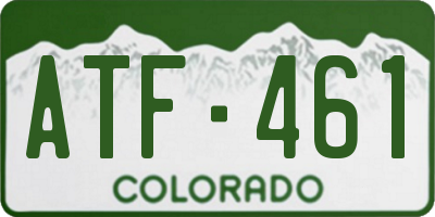 CO license plate ATF461