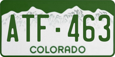 CO license plate ATF463