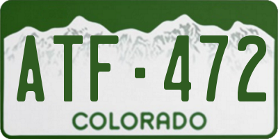 CO license plate ATF472