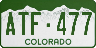 CO license plate ATF477