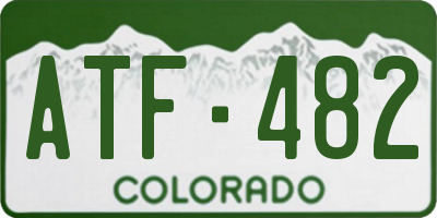 CO license plate ATF482