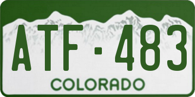 CO license plate ATF483