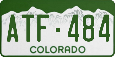 CO license plate ATF484