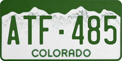 CO license plate ATF485