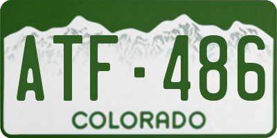 CO license plate ATF486