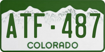 CO license plate ATF487