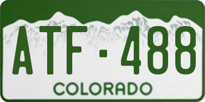 CO license plate ATF488