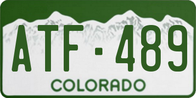 CO license plate ATF489
