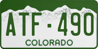 CO license plate ATF490