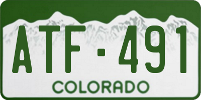 CO license plate ATF491