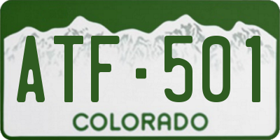 CO license plate ATF501