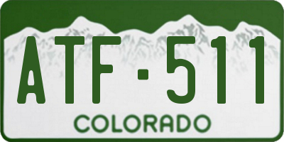 CO license plate ATF511