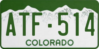 CO license plate ATF514