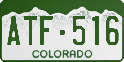 CO license plate ATF516