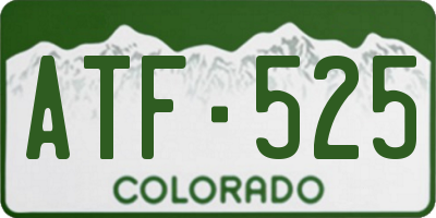 CO license plate ATF525