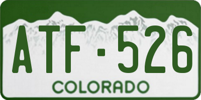 CO license plate ATF526