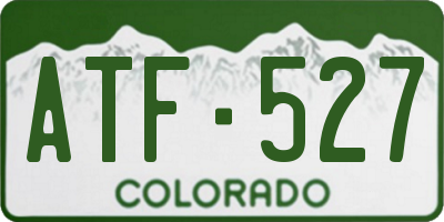 CO license plate ATF527