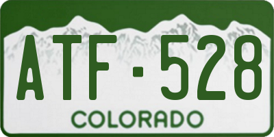 CO license plate ATF528