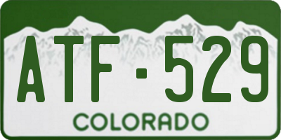 CO license plate ATF529