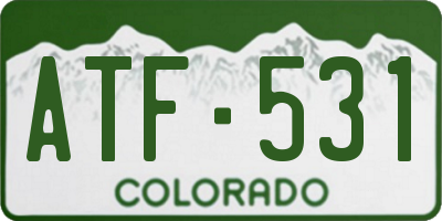 CO license plate ATF531