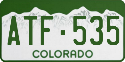CO license plate ATF535