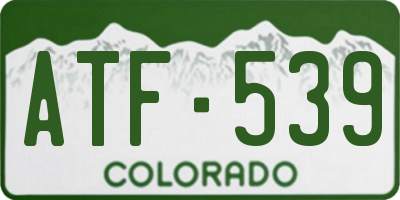 CO license plate ATF539