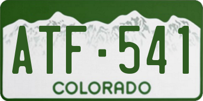 CO license plate ATF541