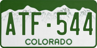 CO license plate ATF544