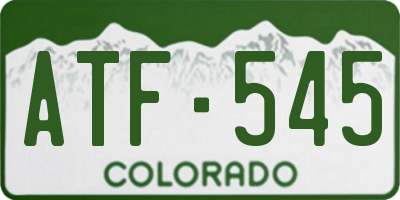 CO license plate ATF545
