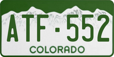 CO license plate ATF552