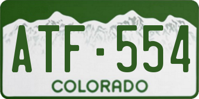 CO license plate ATF554
