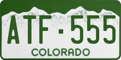 CO license plate ATF555