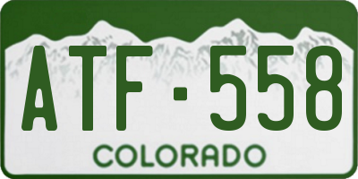 CO license plate ATF558