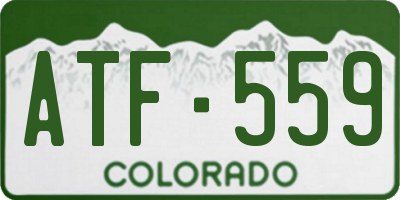 CO license plate ATF559