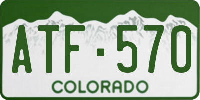 CO license plate ATF570
