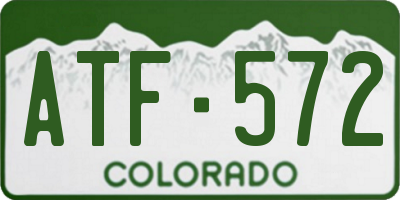 CO license plate ATF572