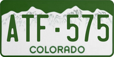 CO license plate ATF575