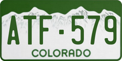 CO license plate ATF579