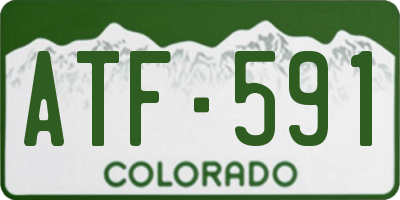CO license plate ATF591