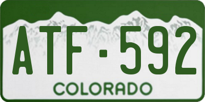 CO license plate ATF592