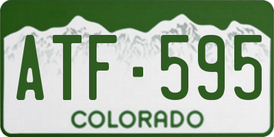 CO license plate ATF595